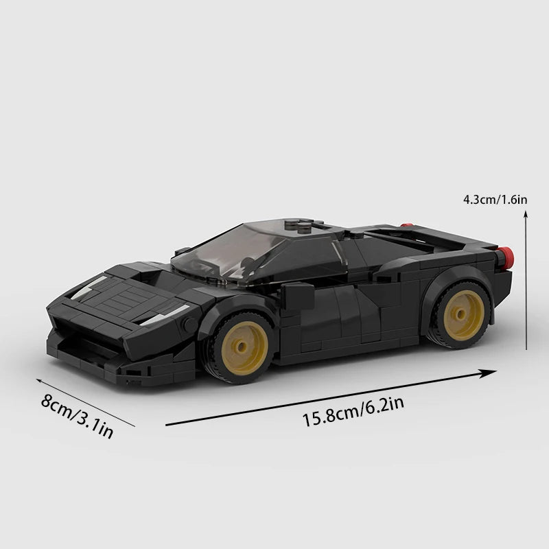 MOC Racing Car Assembly Model City Sports Car Building Block Creative Garage Toy Education Bricks Christmas Children'S Gift